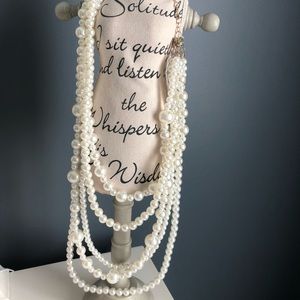 Faux pearl necklace